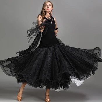 Dança moderna saia com grande balanço saia de dança de salão valsa pettiskirt traje DQL108