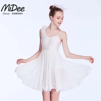 MiDee Balé Moderno De Dança De Desempenho Do Vestuário Feminino Adulto Branca De Fadas Elegância De Casamento Saia De Bailarina Fase Traje De Menina Crianças