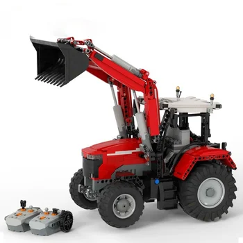 Alta Tecnologia Trator 7700S com Front-End Trator Carregador Compatível para Claas 42054 MOC Blocos de Construção Tijolos DIY Brinquedos Presentes
