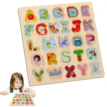 Alfabeto de Quebra-cabeça Alfabeto Letras de Brinquedo Para Crianças de Criança de Quebra-cabeça Alfabeto ABC Tabuleiro de Quebra-cabeça Para Crianças de Pré-escola, Meninos & Meninas